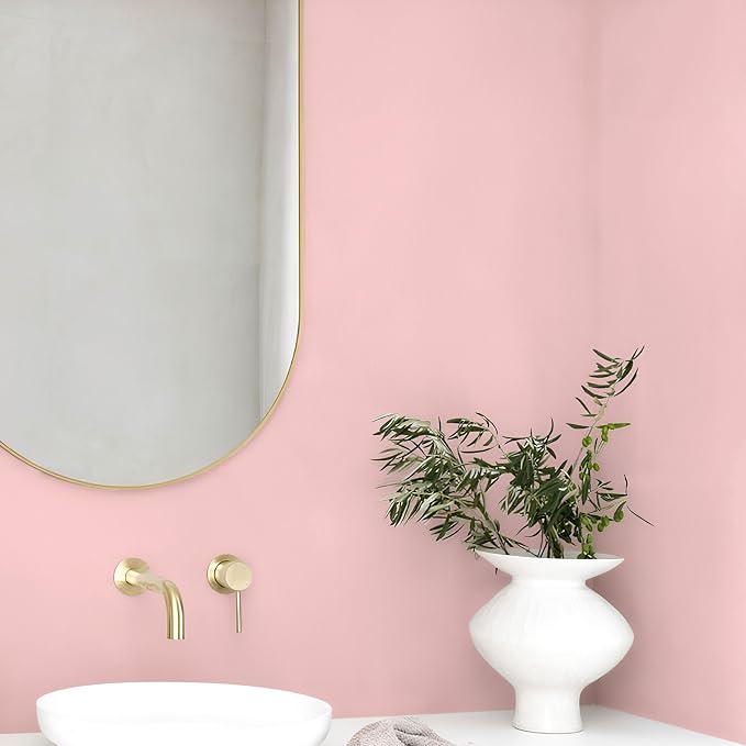 Rugreat Matte Pink Peel and Stick Wallpaper Solid Modern 591inL 15.7inW | Pink Contact Paper for Cabinets Self Adhesive Wallpaper for Bedroom Table Texture Contact Paper for Furniture Waterproof