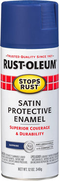 Rust-Oleum 276270 Stops Rust Spray Paint, 12 oz, Satin Sapphire