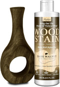 Wood Stain 8.5oz - Dark Walnut | Water Based Furniture Stain & Wood Varnish for Indoor & Outdoor Wooden Furniture, Doors, Windows, Paneling, Cabinets | Low Odor Non-Toxic, Dye Fast, Multiple Finishes