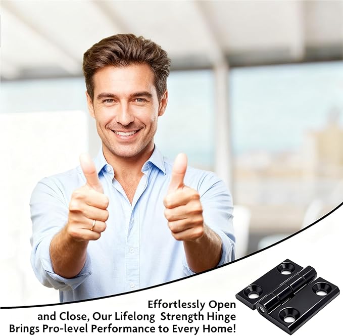 8Pcs Cabinet Hinges, FoyaHome Hinges for Wooden Box, Cupboard, Drawer & Crafts with Mounting Screws, Stainless Steel Butt Hinges for Furniture Doors