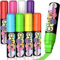 Versatile Jumbo Chalk Markers: 8 Vibrant Car Window Paint Markers Washable for Auto, 15mm Bold Tip for Blackboards, Bistro Menus, Chalkboards, Mirrors, and Glass. Perfect for Teachers and Businesses
