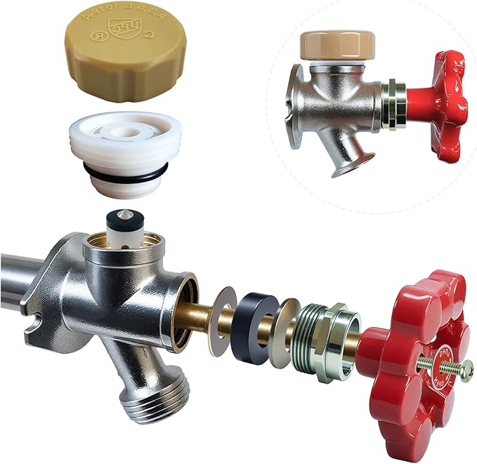 Outdoor Faucet Repair Kit,VACVBKX1B Vacuum Breaker Outside Faucet Repair Kit,ASSE 1019-A Water Hose of Home Improvement,Hose Bib Spigot Repair Kit for Anti-Siphon Frost-Free Sillcock Valves