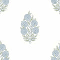 RoomMates Tamara Day RMK12517RL Blue Dutch Floral Peel and Stick Wallpaper
