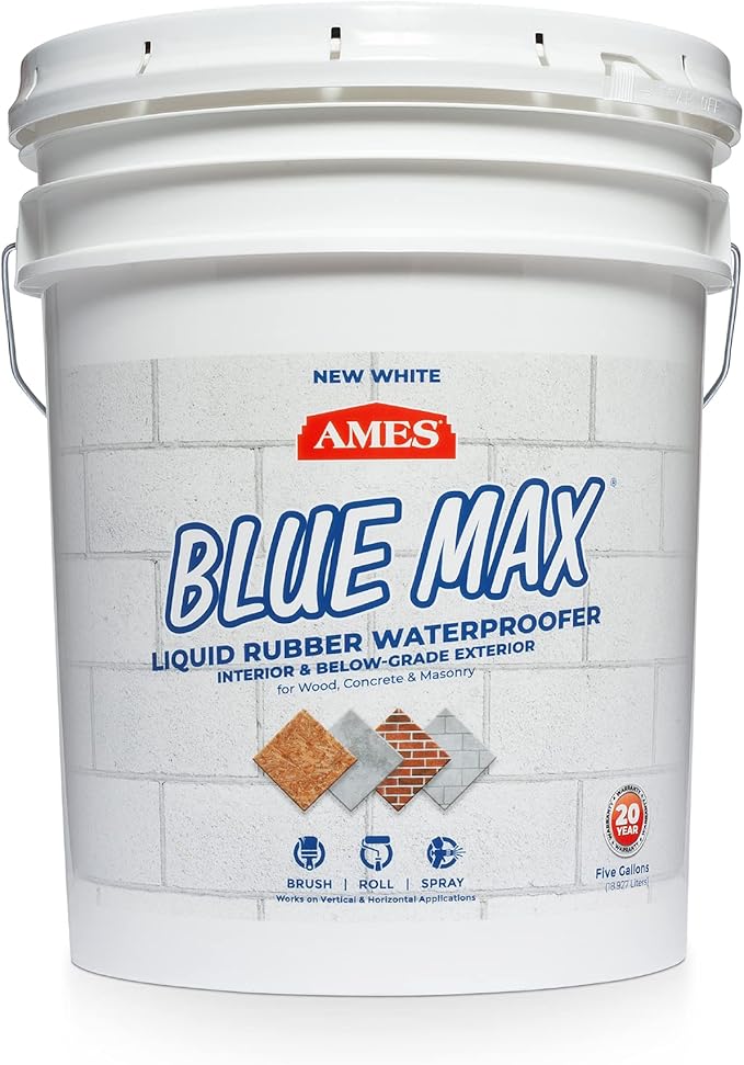 Ames Research Laboratories BMX5WRG Blue Max White Liquid Rubber, 5 Gallon