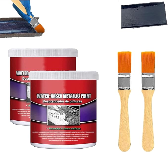 2 In 1 Rust Converter & Metal Primer, Water-Based Metallic Paint Rust Converter, High-Performance Rust Remover For Metal Surfaces, Rust Inhibitor Primer For Metal, Car Chassis,Frame,Fence (2PC)