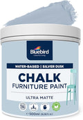 BLUEBIRD Chalk Furniture Paint - 500 ML / 16.9 fl oz for Furniture, Home Décor, Cabinets, and More (Silver Dusk)