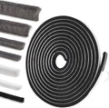 Self-Adhesive Weather Stripping Seal for Doors & Windows – Soundproof Insulation Gap Filler for Sliding, Exterior, Front, and Jamb Frames – 0.35" x 0.35" x 33 ft, Black