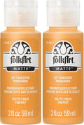 FolkArt Acrylic Paint in Assorted Colors (2 oz), 627, Tangerine (Pack of 2)