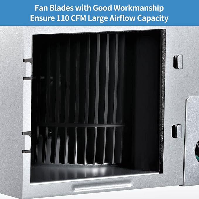 JOEAONZ Bathroom Exhaust Fan 110 CFM Very Quiet with Matel Housing, Ceiling Mount Ventilation Fan Large Air-flow Capacity, Energy-Saving Household Bath Vent Extractor, White Plastic Grille
