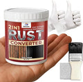 2 in 1 Rust Converter & Metal Primer 5 oz Black Rust Reformer Paint for Metal, Trailer, Truck Frame, Car Chassis, Automotive Rust Encapsulator & Inhibitor, Heat Resistance Rust Black Paint for Metal