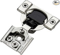 Ravinte 30 Pack 15 Pairs 1/2 inch Overlay Soft Close Hinges for Kitchen Cabinet Hinges Satin Nickel Hidden Hinges Stainless Steel Concealed Hinge self Closing