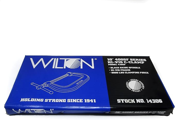 Wilton Hi-Vis C-Clamp, 10-1/8" Opening, 6" Throat, 8000 Lbs. Clamping Force (Model 410-SF)