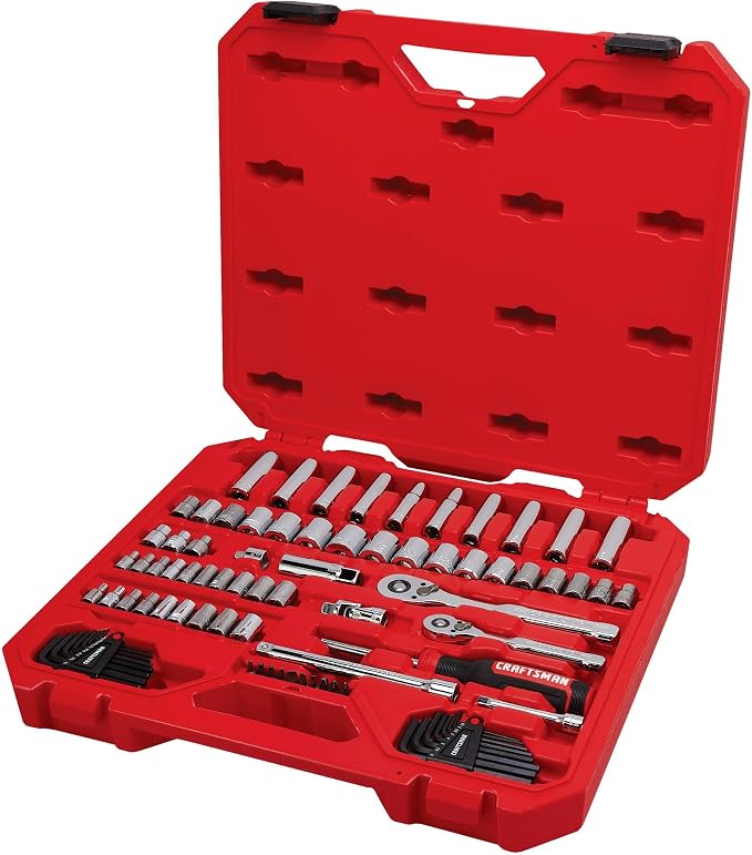 CRAFTSMAN Mechanics Tool Set, 83 Piece Hand Tool and Socket Set SAE/Metric (CMMT12121)
