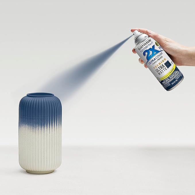 Rust-Oleum 331183-2PK Painter's Touch 2X Ultra Cover Spray Paint, 12 oz, Ultra Matte Evening Navy, 2 Pack