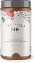 Country Chic All-in-One Chalk Paint for Furniture, Cabinets, Home Decor, Eco-Friendly, Matte Finish, Built-In Primer & Top Coat for Wood, Metal - Ancient Ember (Terracotta Brown) - Quart (32 oz)