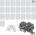Murtenze 24Pcs Butt Hinge, 1" x 3/4" Metal Foldable Door Hinges with Screws for Cabinet Door Closet, Jewelry, Wooden Box (White)