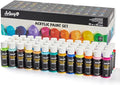 Artkey Acrylic Paint Set - 52 Colors 2 oz/59 ml Acrylic Paints Professional Artists Painting Kit for Canvases Fabric Rock Leather Easter Egg Wood Ceramic Glass Art Craft Painting