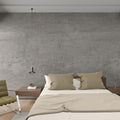 3yecao 31"×591" 3D Extra Wide Thick Grey Concrete Wallpaper Peel Stick Large Size Light Gray Concrete Cement Contact Paper Vinyl Stained Matte Textured Wall Sticker for Office Bathroom Bedroom Walls