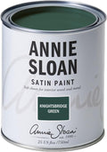 Annie Sloan Satin Paint (Knightsbridge Green, 25 Fl Oz/750 mL). Soft sheen for interior wood and metal. Self-leveling, all-in-one paint with no wax or lacquer required.