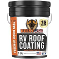 BEEST RV Roof Coating White, 5 Gallon Covers up to 250 sq ft (2 Coats), Solar Reflective & Waterproof Sealant| Elastomeric Leak Repair Coating, Liquid Rubber RV Roof Sealant for Trailer, Camper & More