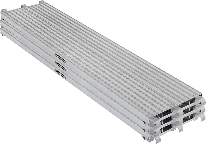 Louisville Ladder 7 ft. x 19 in. (3-Pack) Scaffolding Platform, Aluminum Work Platform and Scaffold Plank, 75 psf-Load Capacity, PD9207-3
