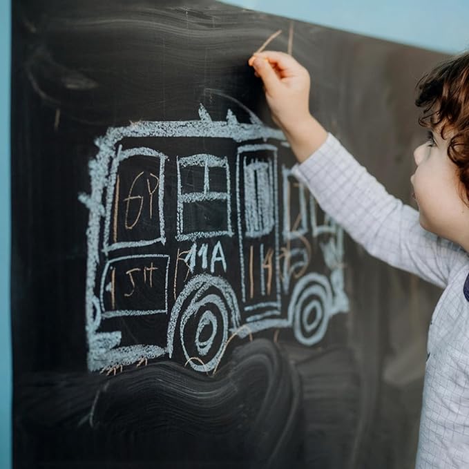Chalkboard Paint 1 Gallon Black Chalk Board Paint for Wood, Metal, Glass, Wall, Plaster Boards Sign, Frame, Interior/Exterior, Built-in Primer & Top Coat, Black Matte, Acrylic 330 sf with Tools kits