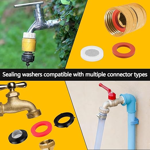 1075 PCS 37 Sizes 3-in-1 Universal Plumbing Repair Kit Includes O-Rings, Faucet Washers & Sealing Gaskets to Fix Leaky Faucets, Hoses, Spigots, Plumbing Fixtures with Pick Hook