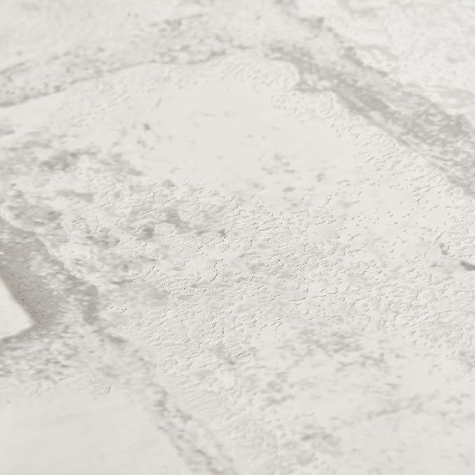 NuWallpaper Loft Brick Peel and Stick Wallpaper, White and Off-White, Textured Removable Wallpaper, 20.5 in x 18 ft