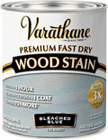 Varathane Premium Fast Dry Wood Stain | 1 Hour Dry Time | 1 Coat Color | Interior Wood Stain | Furniture, Cabinets, Doors, Trim | Quart | Bleached Blue
