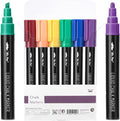 Mr. Pen Chalk Markers - 6 Pack Assorted Colors, 8 Labels, Liquid Chalk Pens for Chalkboard & Glass, Erasable