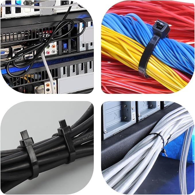 8 Inch Garden Green Zip Ties 1200 Pack, 35 LBS Tensile Strength, Self-Locking Nylon UV Resistant Cable Ties for Indoor and Outdoor