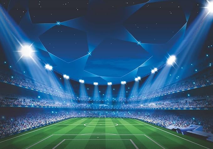Jdayda Soccer Stadium Wallpaper Mural Large Art Wall Background | 106"x75" Painting for Soccer Hall Bedroom Living Room