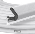 Kerf Style Door Weather Stripping, 19.7FT Weather Stripping Door Seal Strip for Kerf Frames, Light & Noise Block, White