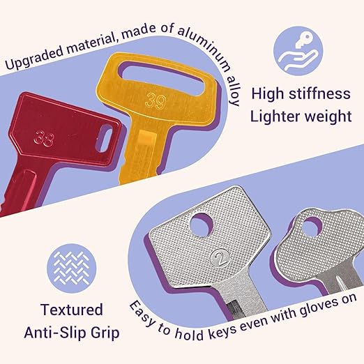 Contractors Equipment Key Set Construction Equipment Multi Keys fit Common Major Equipment Manufactures Forlift Excavator Tractor Lodaer JD Case Hitachi CAT JCB Kobelco and More Construction Keys