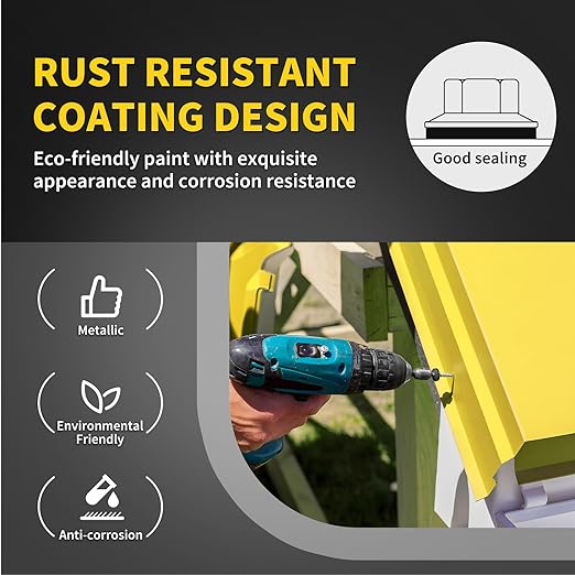 Metal Roofing Screws #10 x 1-1/2", 300 PCS, FIXLINK RUSPERT Hex Head Rubber Washer Sheet Metal Roof Screws Self Tapping Metal to Wood Siding Screws, Hex Socket Included, Silver