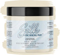 Dixie Belle Silk All-in-One Mineral Paint - Oyster (16oz) - Cream Grey Water Based Built-In Primer + Topcoat for Wood + Metal - Durable Furniture Paint - Low Reflective Finish