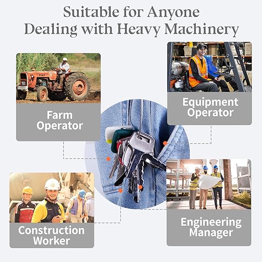 48PCS Heavy Equipment Key Set, Construction Equipment Multi Keys fit Common Major Equipment Manufactures Forlift Excavator Tractor Lodaer JD Case Hitachi CAT JCB Kobelco and More Construction Keys