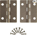 Antique Brass Butt Hinges - 2" x 1-1/2" - Pack of 20 - Flush Mount Cabinet Door Hinges - Furniture Hardware - BH7-SAB (10)