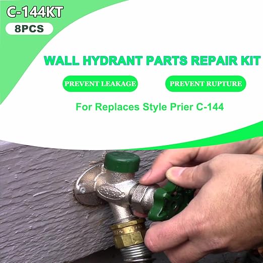C-144KT-807 Outdoor Faucet Repair kit, for Prier C-144/244 Series Wall Hydrant - Replace for Prier C-144KT-807 Anti-Siphon Faucet Repair kit