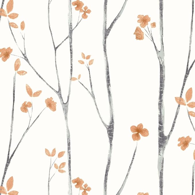 Timeet Peel and Stick Wallpaper Boho Floral Wallpaper Tree ContactPaper Removable Wall Paper 16.14"x118.11" Self Adhesive Wall Paper for Walls Covering Vinyl Roll