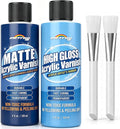 Varnish for Acrylic Painting, Gloss & Matte Artist's Acrylic Varnish, Non-Yellowing, Non-Toxic, Anti-Crazing, High Gloss Finish, Clear Coat for Artwork, for Pro & Hobby Artists