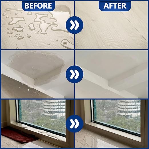 Waterproof Sealant 35 oz, Clear, Transparent Waterproof Coating, Water-Based Invisible Waterproof Agent for Roof, Wall, Garden, Terrace, Indoor and Outdoor Use