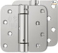 Luxbaro 2 Pack Self Closing Door Hinges, 4 Inch Spring Loaded Hinges for Doors, Adjustable Tension for Garage, Front Door, Back Door, for Left and Right Hand Door, 5/8'' Radius Corners, UL Listed