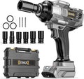 DIYtoolifz 1500Nm Cordless Impact Wrench 1/2" Compatible with Dewalt 20V | 1110 Ft-Lbs Brushless Motor; 3-Speed; 6 Pcs Sockets & Storage Case; For Tire Removal, Rusted Bolts & Heavy Equipment