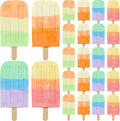 Mooliwe 24 Pcs Ice Cream Sidewalk Chalk Set Multicolor Party Favors Bulk Washable Safe Outdoor Chalk for Kids Adults Fun Summer Playground Outdoor Activities Painting on Chalkboard Blackboard