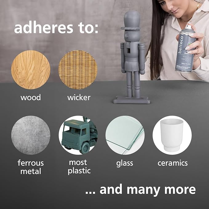 In Love With Grey Spray Paint | Water based & Odorless | Eco-Friendly & Vegan | Weather & UV-Resistant | For all Substrates | Fast Drying with High Coverage | For Indoor/Outdoor Use