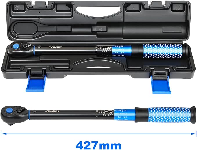 Torque Wrench 1/2, 10-180ft.lb, UPGRADE Torque Wrench Auto | 13.6 - 244.1Nm, ±3% Dual-Direction, 72 Tooth 1/2 torque wrench for Engine, Suspension & Spark Plug Maintenance