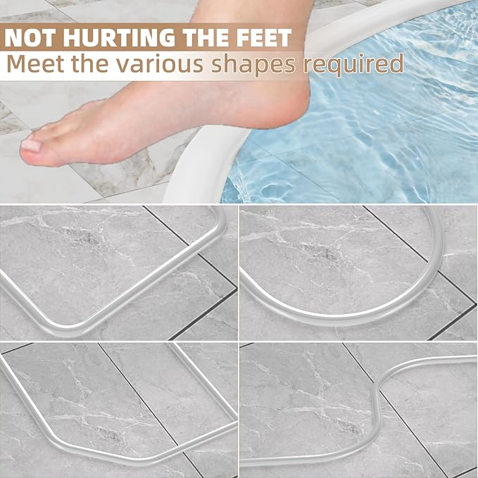 39” Transparent Shower Threshold Water Dam Stopper for Dry and Wet Separation,Self Adhesive Collapsible Walk in Shower Splash Guard Seal Strip,Silicone Sink Edge Water Barrier for Bathroom,Kitchen