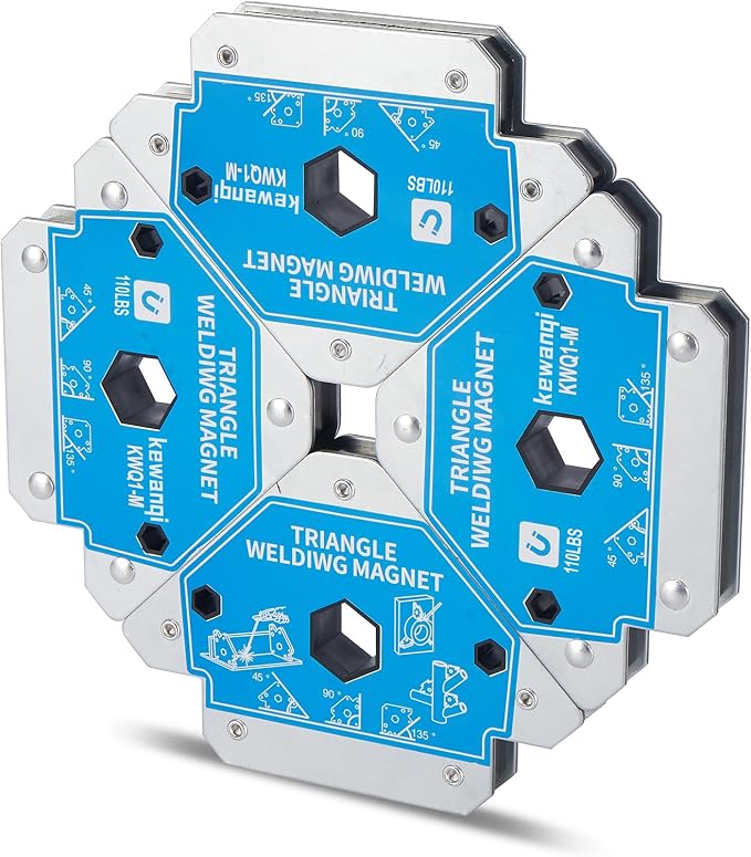 110 LB Welding Magnets Clamp Sets-4 Pieces of Magnetic Welding Holder 110 LBS Holding Power Welder Tools and Accessories