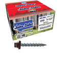 10 x 1-1/2" Brown Metal Roofing Screws - Hex Washer Head- Self-Starting/Tapping - EPDM Washer. 8 X 250 Bags - 2,000 Screws